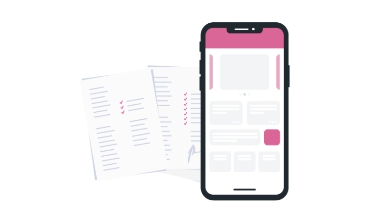 Numérisation de documents papier vers un formulaire mobile de gestion de flotte.